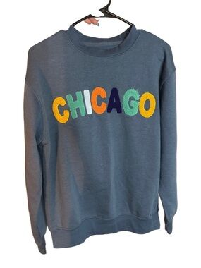 Chicago Embroidered Crewneck Sweatshirt - Blue
